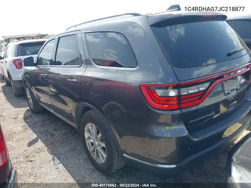 1C4RDHAG7JC218877 2018 Dodge Durango Sxt Rwd