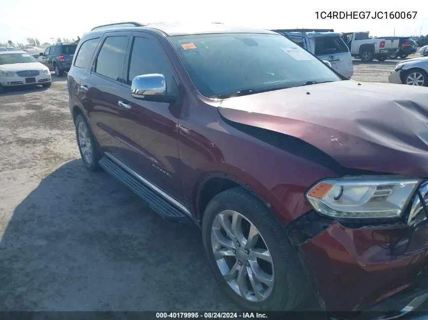 1C4RDHEG7JC160067 2018 Dodge Durango Citadel Rwd