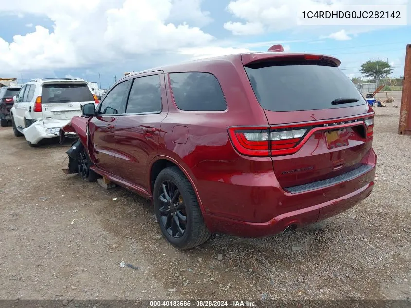 2018 Dodge Durango Gt Rwd VIN: 1C4RDHDG0JC282142 Lot: 40183685