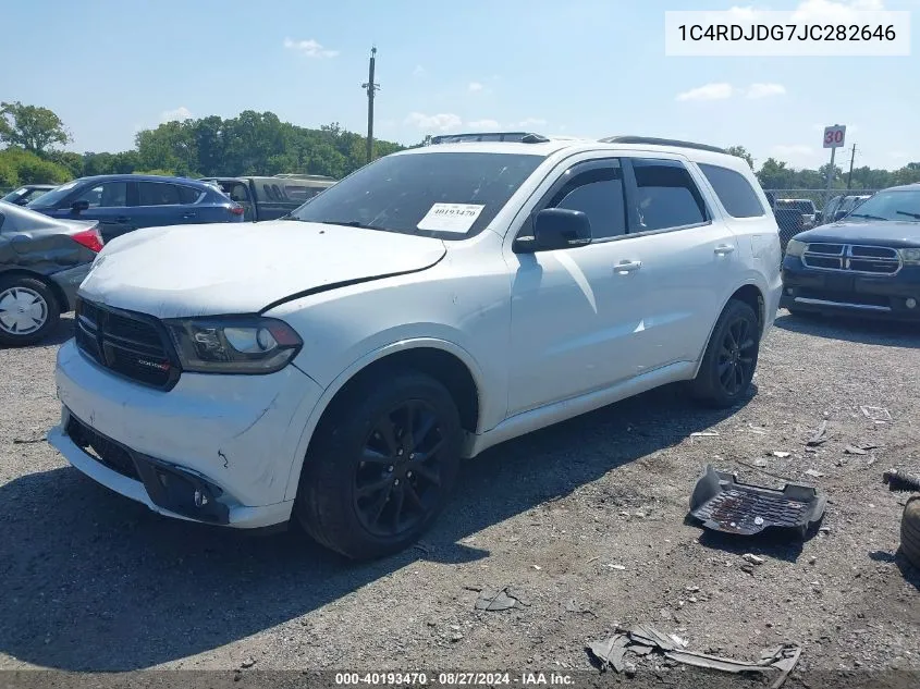 2018 Dodge Durango Gt Awd VIN: 1C4RDJDG7JC282646 Lot: 40193470