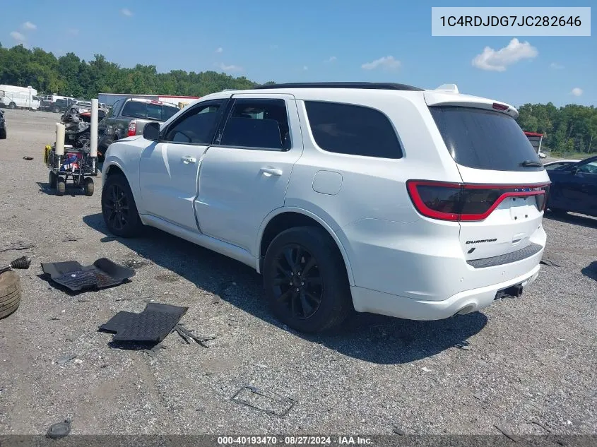 1C4RDJDG7JC282646 2018 Dodge Durango Gt Awd