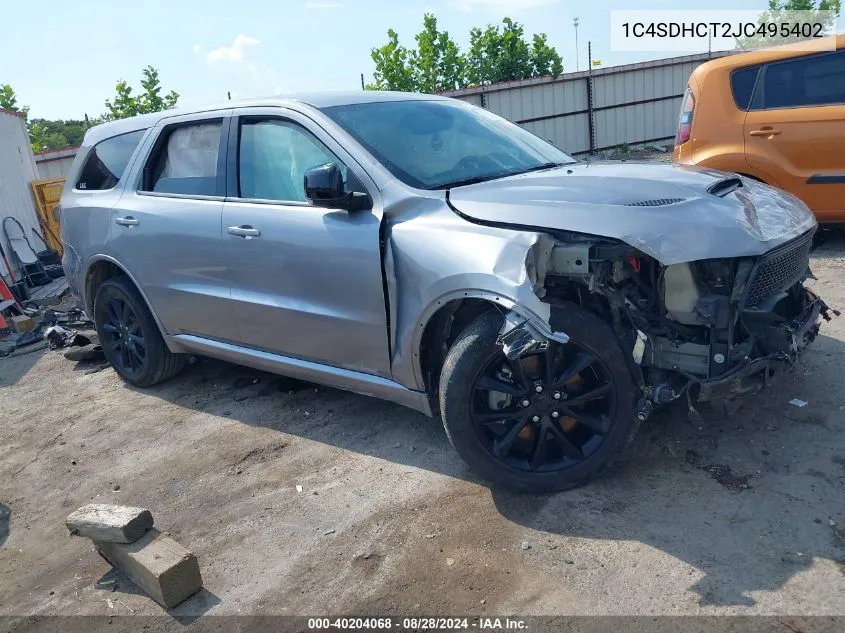 2018 Dodge Durango R/T Rwd VIN: 1C4SDHCT2JC495402 Lot: 40204068