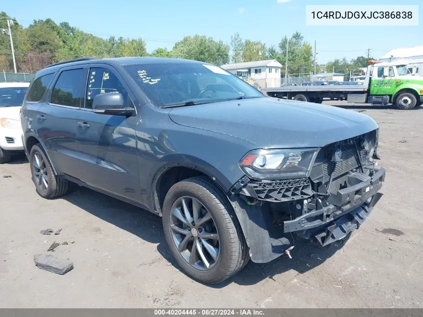 1C4RDJDGXJC386838 2018 Dodge Durango Gt Awd