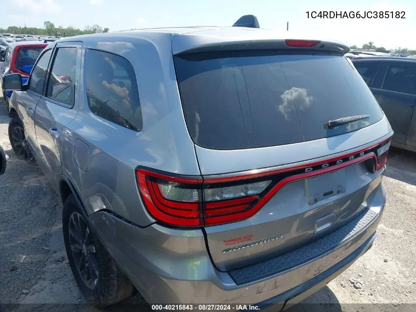 1C4RDHAG6JC385182 2018 Dodge Durango Sxt Rwd