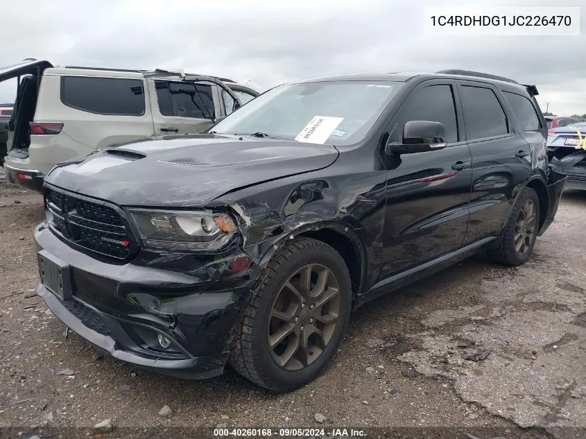 2018 Dodge Durango Gt VIN: 1C4RDHDG1JC226470 Lot: 40260168