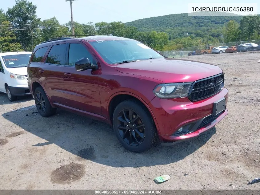 2018 Dodge Durango Gt Awd VIN: 1C4RDJDG0JC456380 Lot: 40263527