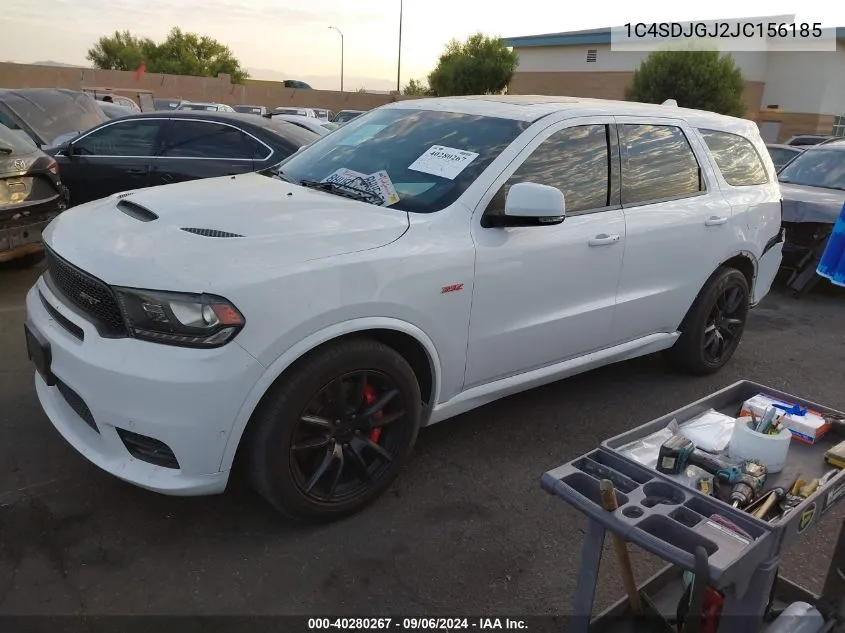 2018 Dodge Durango Srt Awd VIN: 1C4SDJGJ2JC156185 Lot: 40280267