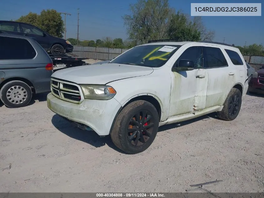 1C4RDJDG2JC386025 2018 Dodge Durango Gt Awd