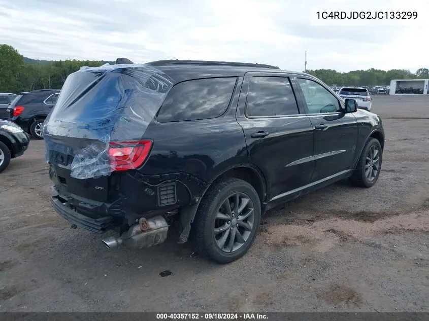 2018 Dodge Durango Gt Awd VIN: 1C4RDJDG2JC133299 Lot: 40357152