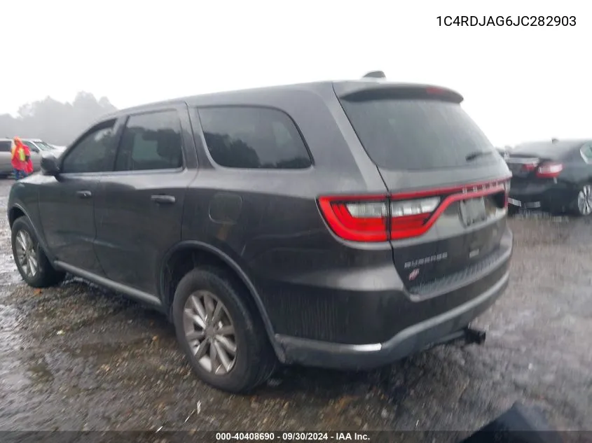 1C4RDJAG6JC282903 2018 Dodge Durango Sxt