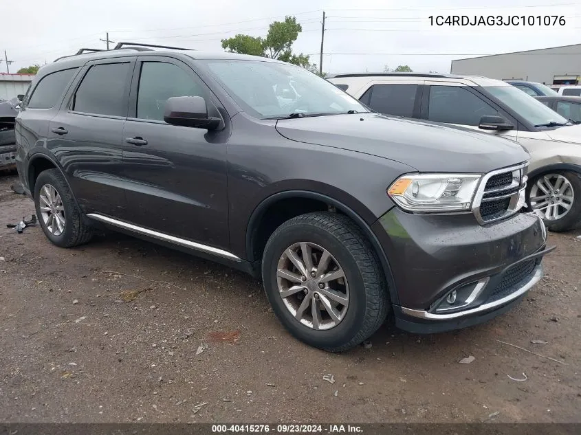 2018 Dodge Durango Sxt Awd VIN: 1C4RDJAG3JC101076 Lot: 40415276