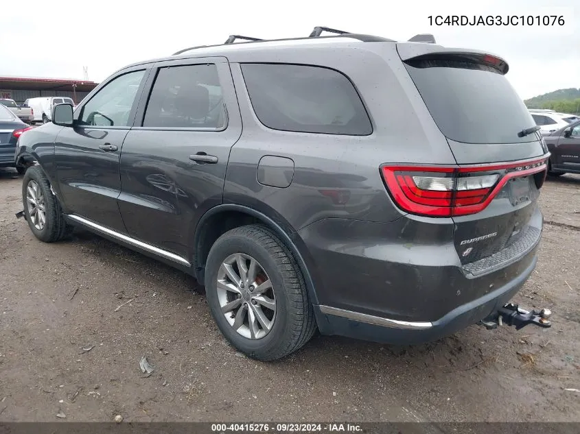 2018 Dodge Durango Sxt Awd VIN: 1C4RDJAG3JC101076 Lot: 40415276