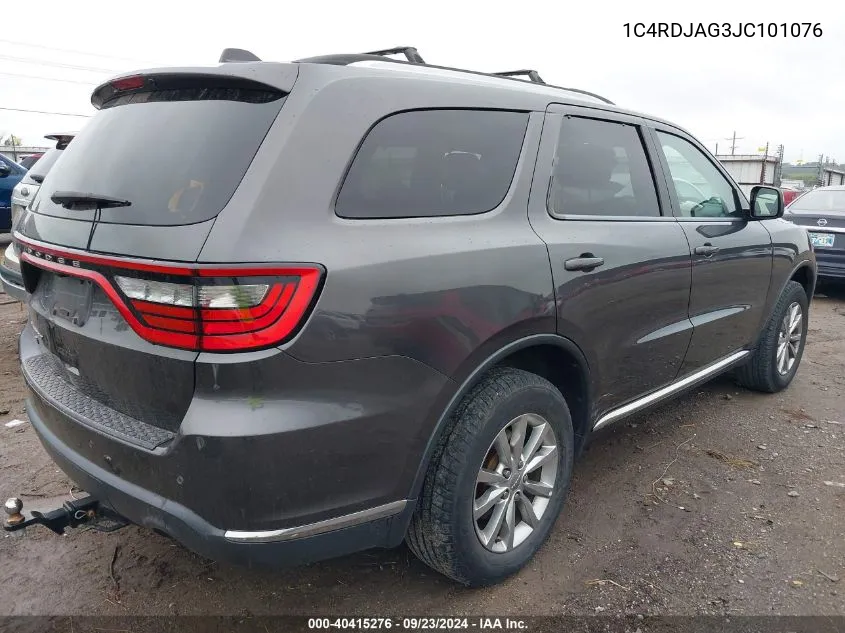 1C4RDJAG3JC101076 2018 Dodge Durango Sxt Awd