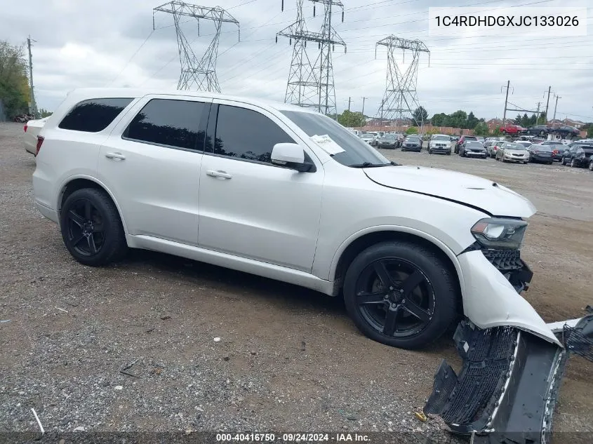 2018 Dodge Durango Gt Rwd VIN: 1C4RDHDGXJC133026 Lot: 40416750