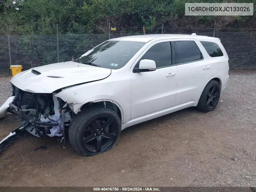 2018 Dodge Durango Gt Rwd VIN: 1C4RDHDGXJC133026 Lot: 40416750