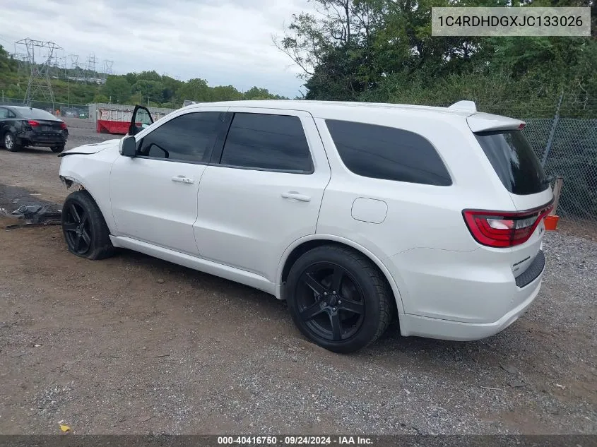 2018 Dodge Durango Gt Rwd VIN: 1C4RDHDGXJC133026 Lot: 40416750