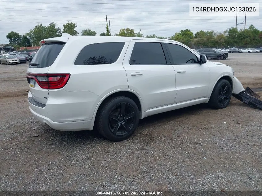 2018 Dodge Durango Gt Rwd VIN: 1C4RDHDGXJC133026 Lot: 40416750