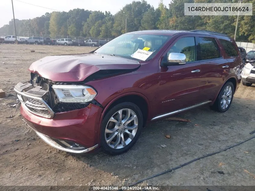 1C4RDHEG0JC186624 2018 Dodge Durango Citadel Rwd