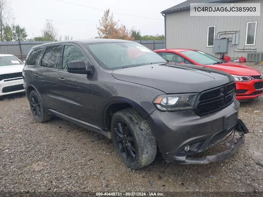 1C4RDJAG6JC385903 2018 Dodge Durango Sxt Awd