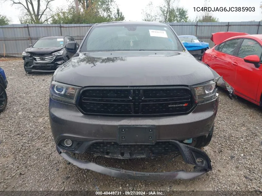 1C4RDJAG6JC385903 2018 Dodge Durango Sxt Awd