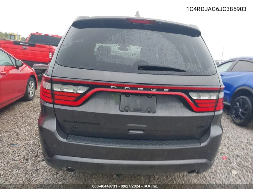 1C4RDJAG6JC385903 2018 Dodge Durango Sxt Awd