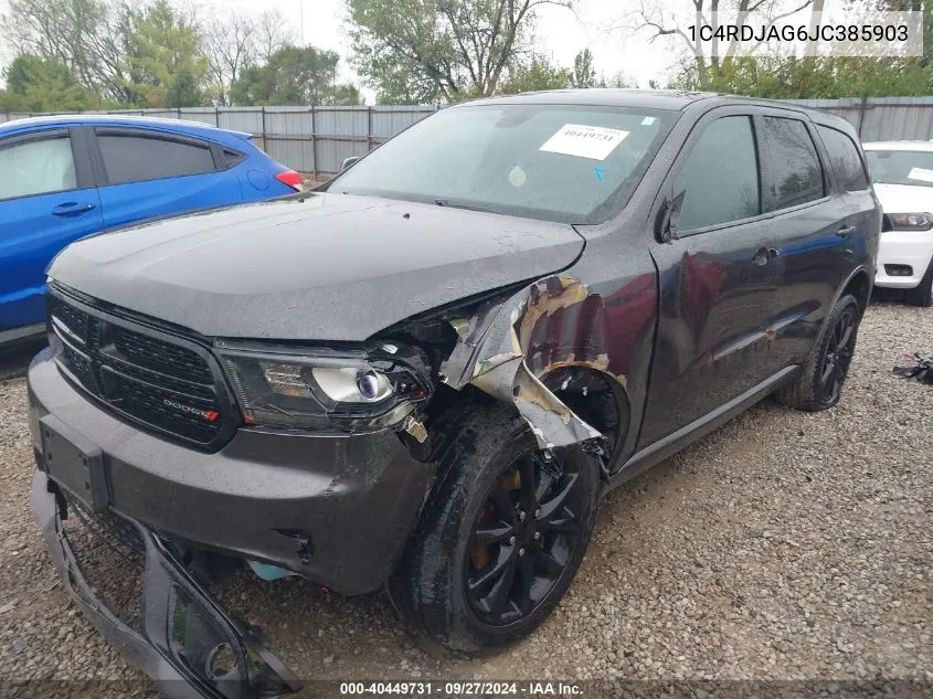 1C4RDJAG6JC385903 2018 Dodge Durango Sxt Awd