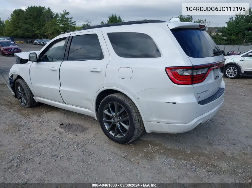 1C4RDJDG6JC112195 2018 Dodge Durango Gt