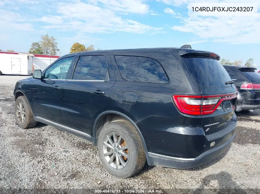 2018 Dodge Durango Special Service Awd VIN: 1C4RDJFGXJC243207 Lot: 40476791