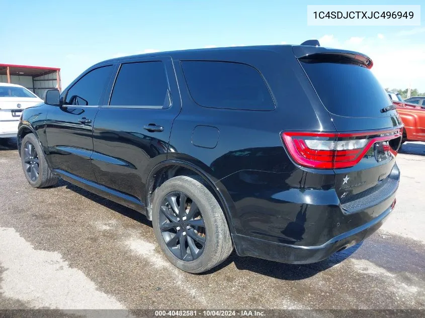 2018 Dodge Durango R/T Awd VIN: 1C4SDJCTXJC496949 Lot: 40482581