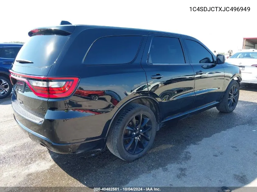 2018 Dodge Durango R/T Awd VIN: 1C4SDJCTXJC496949 Lot: 40482581