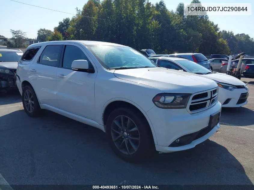 2018 Dodge Durango Gt Awd VIN: 1C4RDJDG7JC290844 Lot: 40493651