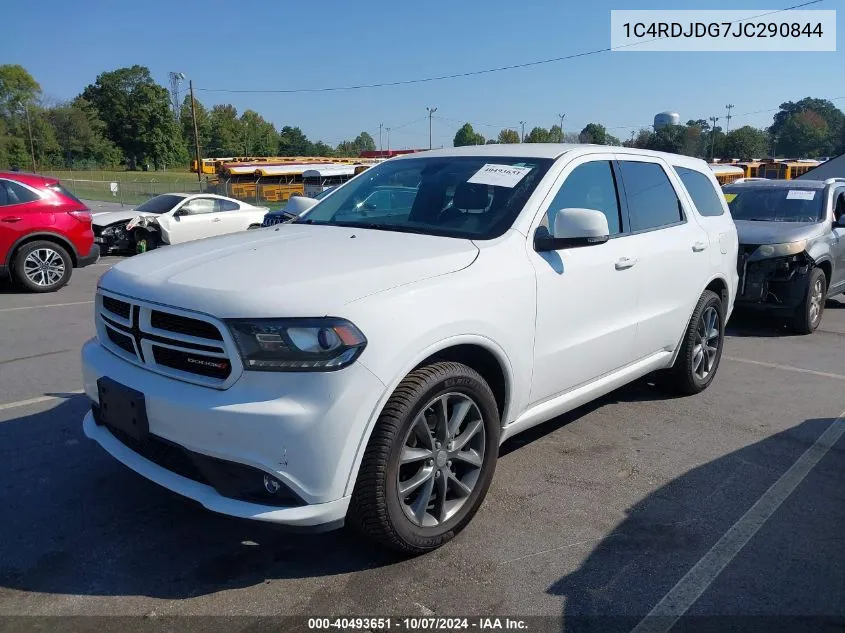 2018 Dodge Durango Gt Awd VIN: 1C4RDJDG7JC290844 Lot: 40493651