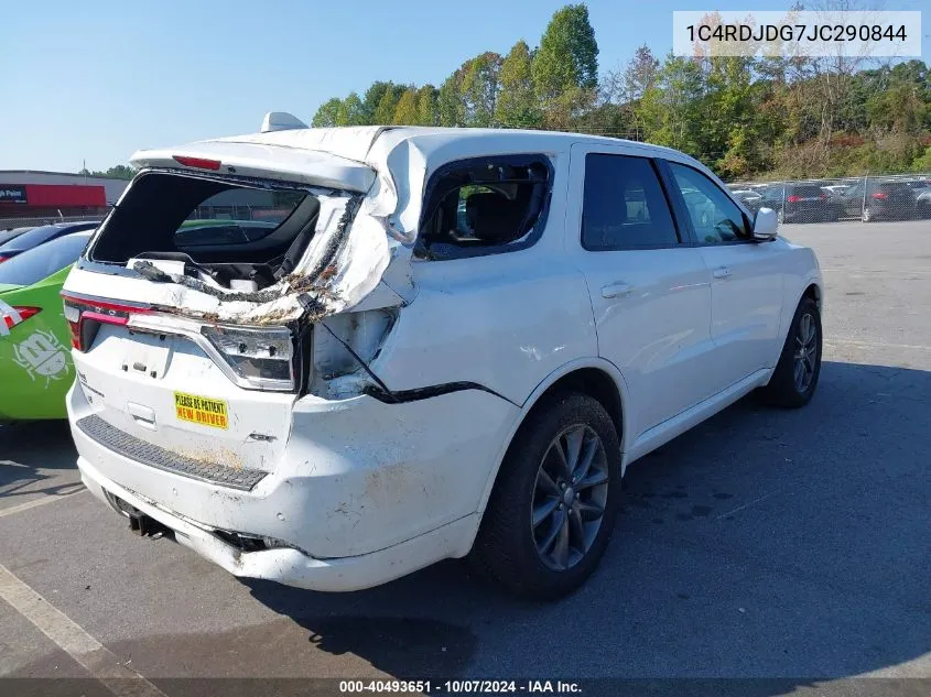 2018 Dodge Durango Gt Awd VIN: 1C4RDJDG7JC290844 Lot: 40493651