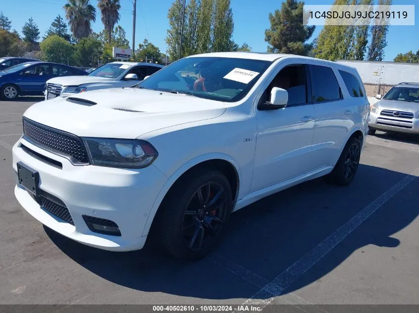 1C4SDJGJ9JC219119 2018 Dodge Durango Srt Awd