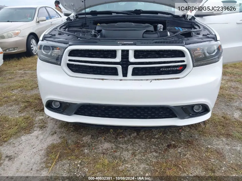 2018 Dodge Durango Gt Rwd VIN: 1C4RDHDG5JC239626 Lot: 40532351