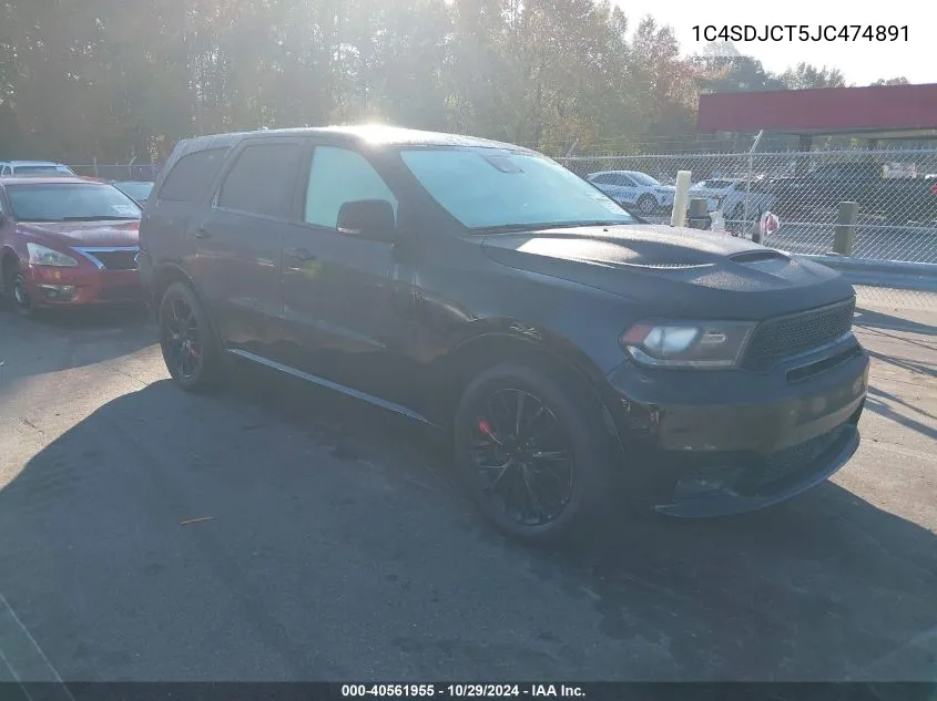 2018 Dodge Durango R/T Awd VIN: 1C4SDJCT5JC474891 Lot: 40561955