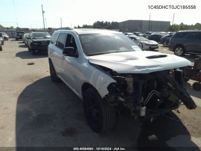 2018 Dodge Durango R/T Rwd VIN: 1C4SDHCT0JC186558 Lot: 40564860