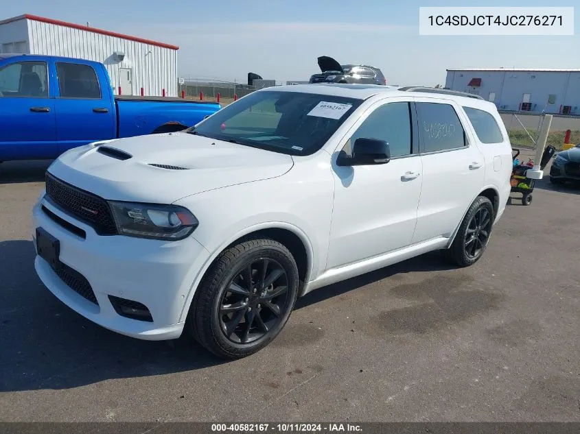 2018 Dodge Durango R/T Awd VIN: 1C4SDJCT4JC276271 Lot: 40582167