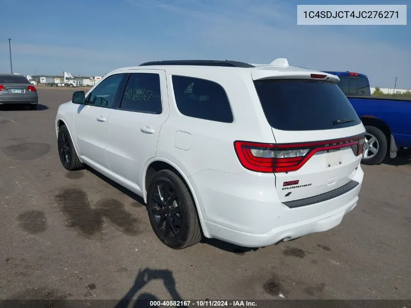 2018 Dodge Durango R/T Awd VIN: 1C4SDJCT4JC276271 Lot: 40582167