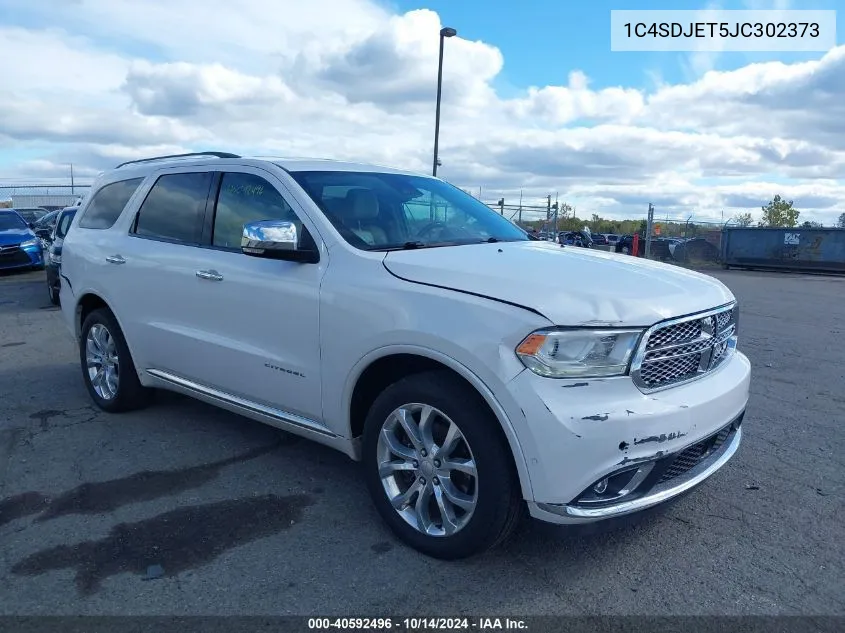 2018 Dodge Durango Citadel Awd VIN: 1C4SDJET5JC302373 Lot: 40592496