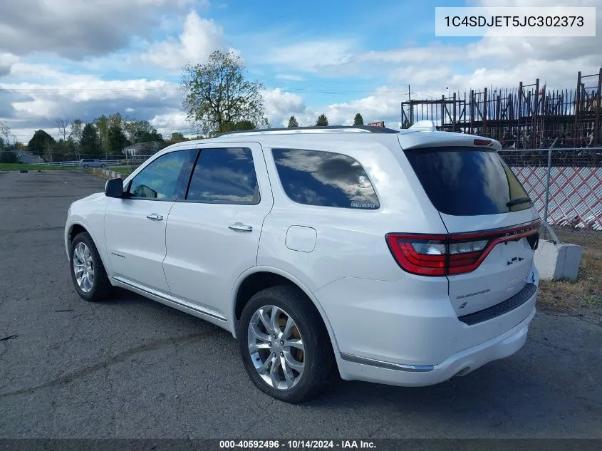 2018 Dodge Durango Citadel Awd VIN: 1C4SDJET5JC302373 Lot: 40592496