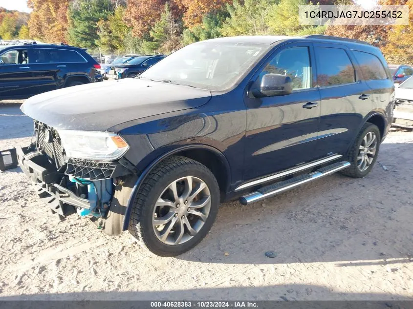 1C4RDJAG7JC255452 2018 Dodge Durango Sxt Awd