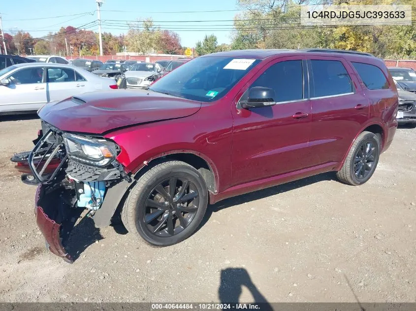 2018 Dodge Durango Gt Awd VIN: 1C4RDJDG5JC393633 Lot: 40644484