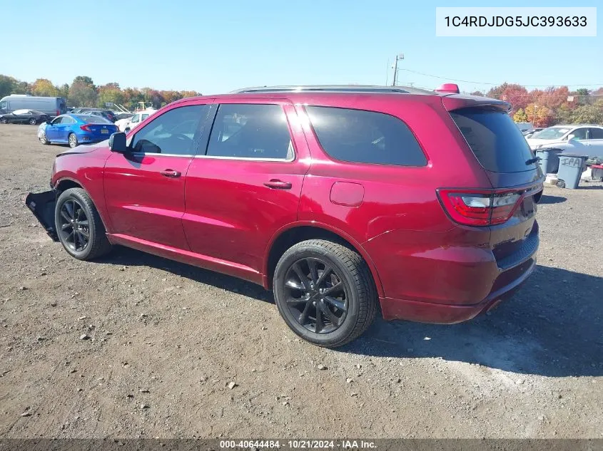 1C4RDJDG5JC393633 2018 Dodge Durango Gt Awd