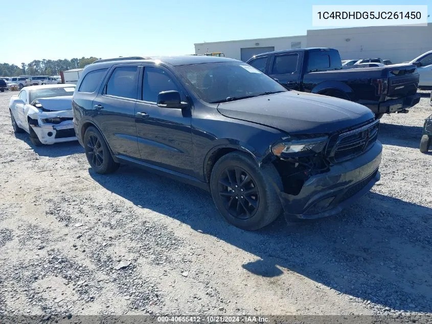 2018 Dodge Durango Gt Rwd VIN: 1C4RDHDG5JC261450 Lot: 40655412