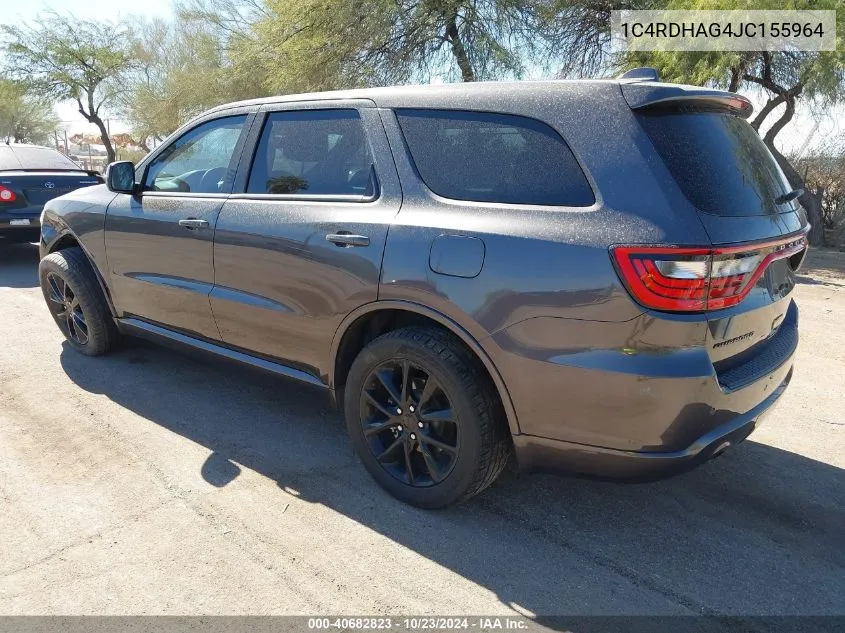 1C4RDHAG4JC155964 2018 Dodge Durango Sxt Rwd