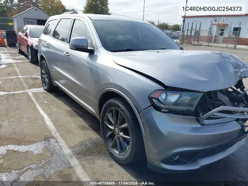 2018 Dodge Durango Gt Rwd VIN: 1C4RDHDG0JC254373 Lot: 40706685