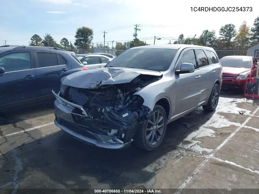 2018 Dodge Durango Gt Rwd VIN: 1C4RDHDG0JC254373 Lot: 40706685