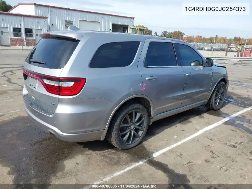 2018 Dodge Durango Gt Rwd VIN: 1C4RDHDG0JC254373 Lot: 40706685