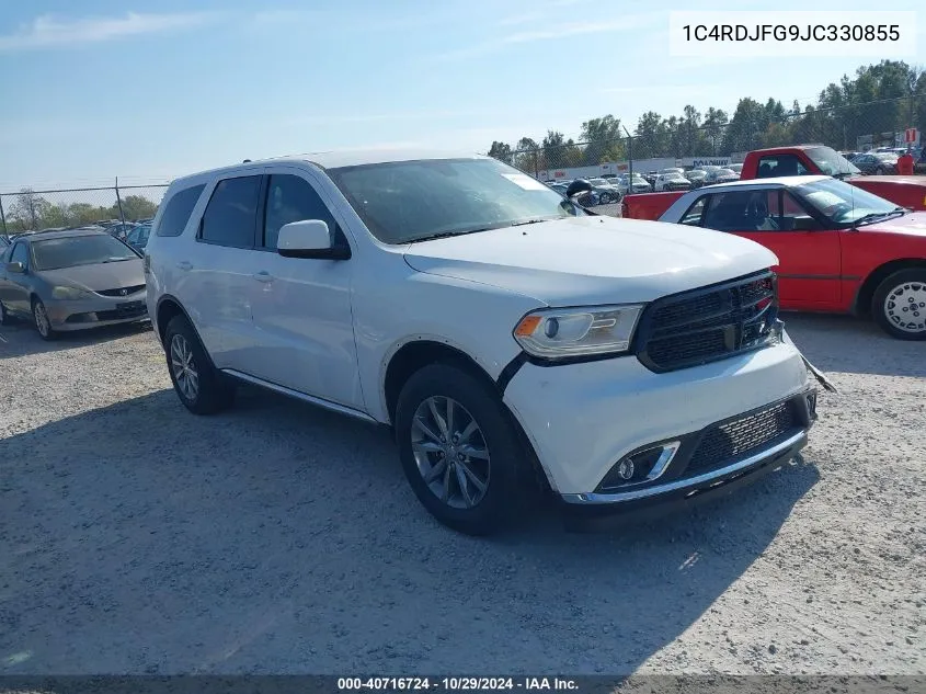 2018 Dodge Durango Special Service Awd VIN: 1C4RDJFG9JC330855 Lot: 40716724